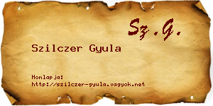 Szilczer Gyula névjegykártya