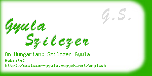gyula szilczer business card